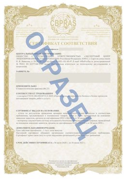 Образец Сертификат СТО 01.064.00220722.2-2020 Нефтекамск Сертификат СТО 01.064.00220722.2-2020 